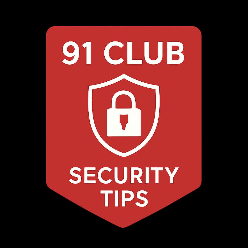 An icon representing the 91 Club Security Tips guide, emphasizing security.