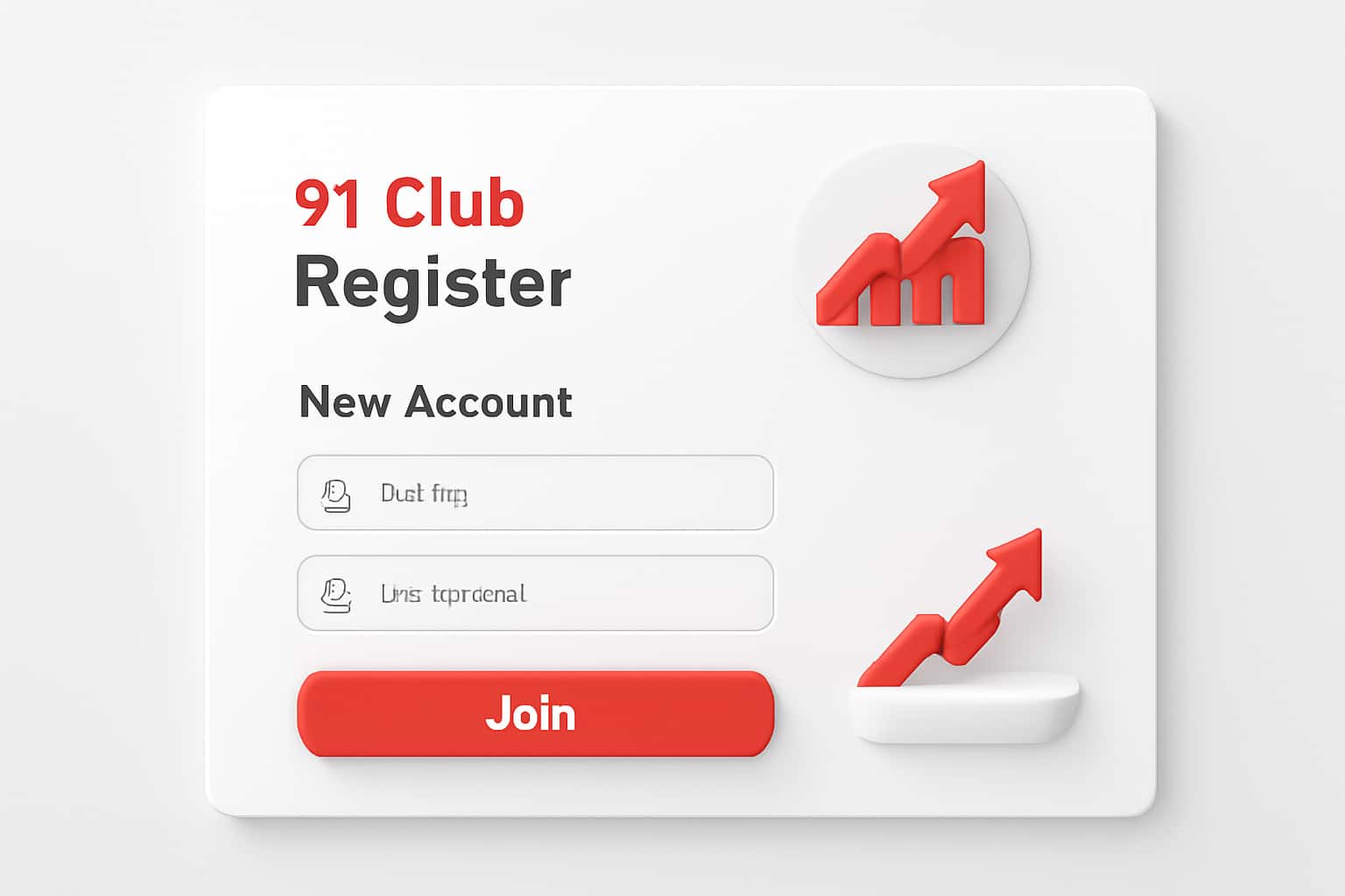 91 Club Register - New Account Interface