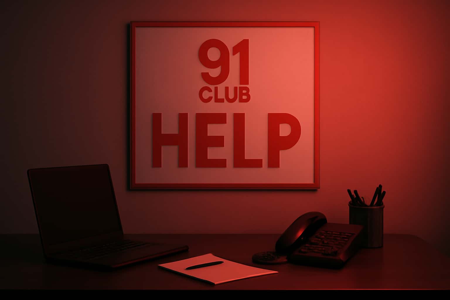 91 Club Help informational scene