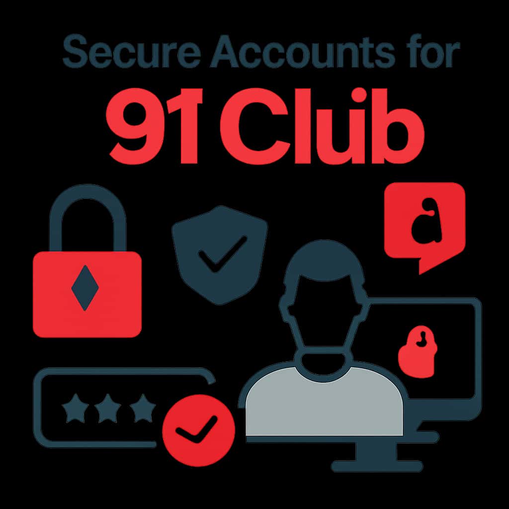 Illustration explaining secure accounts for 91 Club.