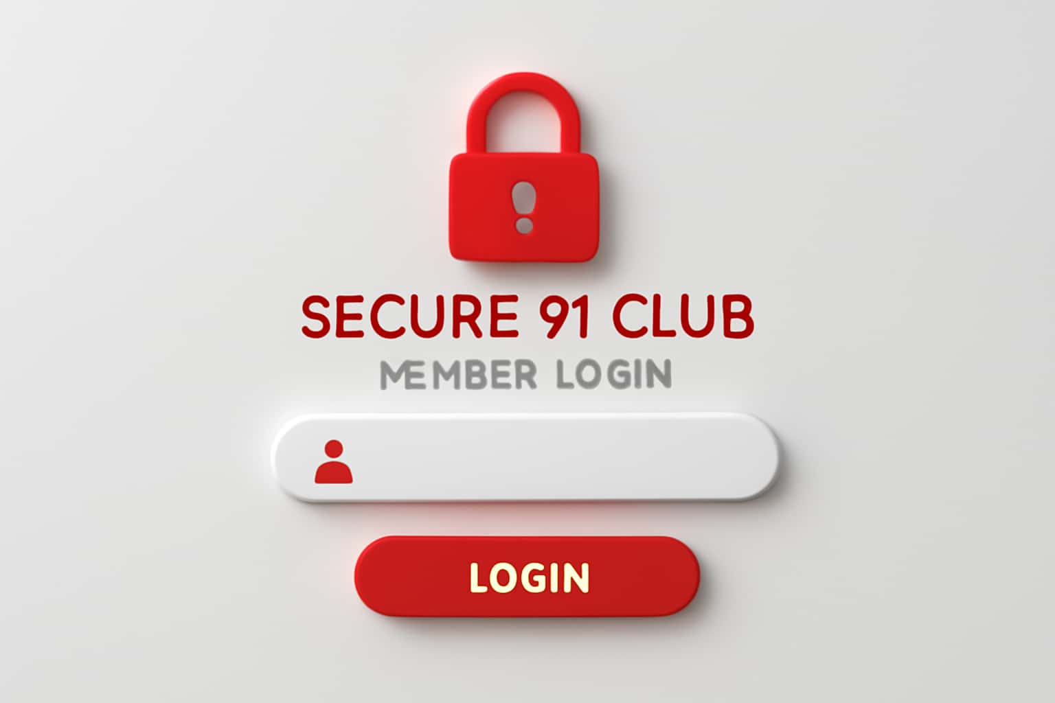 Secure 91 Club Member Login Interface
